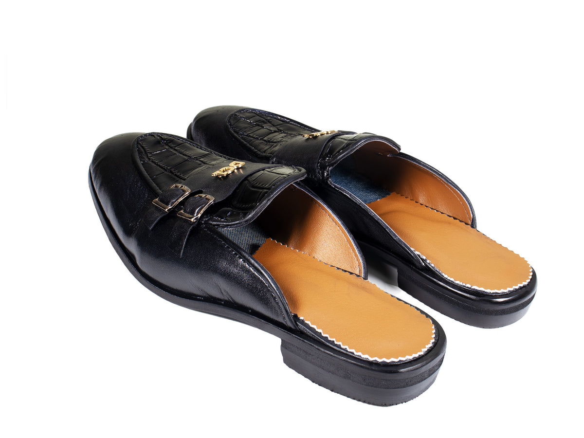 DC1 African Made Men Leather Black Half Shoe ULJ – Dressconfidence1