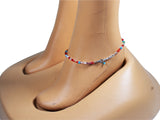 DC1 AFRICAN ETHNIC TRIBAL ADJUSTABLE BEAD ANKLET ABV
