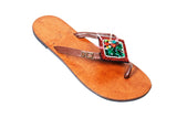 DC1 AFRICAN ETHNIC TRIBAL LEATHER WOMEN SLIPPERS KOS