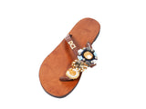 DC1 AFRICAN ETHNIC TRIBAL LEATHER WOMEN SLIPPERS QWR
