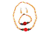 DC1 AFRICAN ETHNIC TRIBAL BEADED NECKLACE QZO