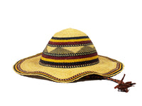 African Ethnic Tribal Straw Hat for Men VXU