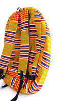 DC1 African Ethnic Tribal large Kente  Backpack for Boys and Girls   WVO