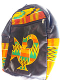 DC1 African Ethnic Tribal large Leather  Backpack for Boys and Girls  VZO