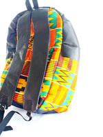 DC1 African Ethnic Tribal large Leather  Backpack for Boys and Girls  VZO